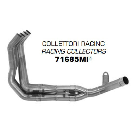 Colectores Arrow Kawasaki Z900RS 2018-2024 de acero inoxidable sin catalizador para silenciadores originales y Arrow 71685mi