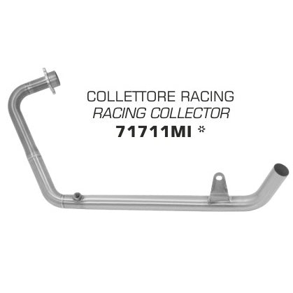 Colector de carreras Arrow Kawasaki Ninja 125 2019-2020 / Z 125 19/20 de acero inoxidable sin catalizador para silenciadores originales y Arrow 71711mi