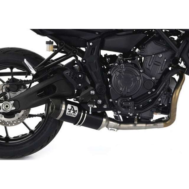 Escape deslizante Arrow Thunder, aluminio oscuro con tapa de carbono, Yamaha MT-07 2021-24 71930AKN