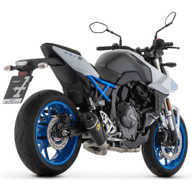 71956PKNW Sistema completo Arrow Works NICHROM "DARK" con tapa de carbono para SUZUKI GSX-8S/R 2023-25