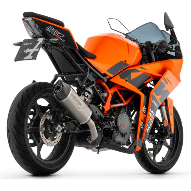 71957PK Arrow Indy Race Evo Slip-on Exhaust, Titanium for KTM RC 390 2022-2024