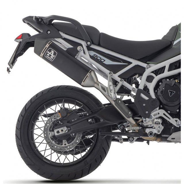 IN STOCK 72006VAN Arrow Veloce RACING Slip-on Exhaust, Aluminum Dark for Triumph Tiger 900 24-25