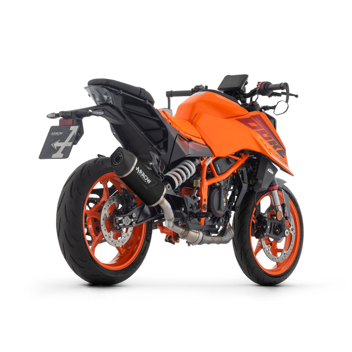 71972AKN Escape Arrow INDY EVO ALUMINIO "TAPA DE CARBONO OSCURO" para KTM DUKE 390 2024-2025