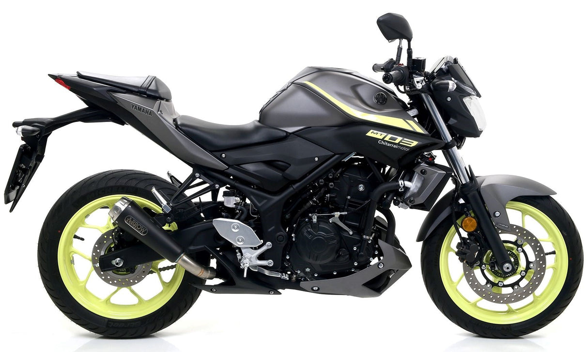 Escape deslizante Arrow Pro-Race, Nichrome Dark para Yamaha YZF-R3 /MT03 2017-2025 71831PRN
