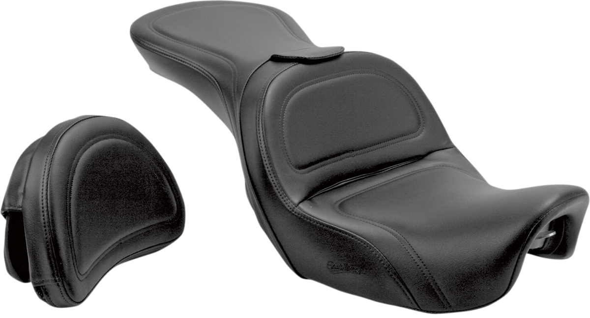 Asiento SADDLEMEN - Explorer - Con respaldo - Cosido - Negro - Dyna 806-04-0301
