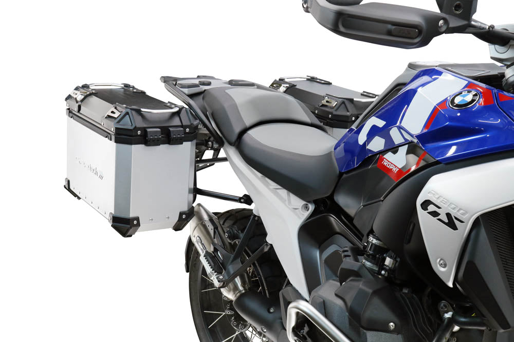BMW R1300GS 2024-2026 GPR Tech 38+38L Aluminum Side Cases, Silver with Pannier Holders - photo 2