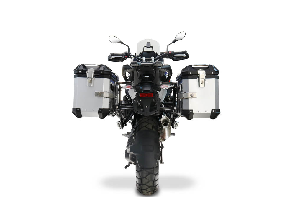 BMW R1300GS 2024-2026 GPR Tech 38+38L Aluminum Side Cases, Silver with Pannier Holders - photo 4