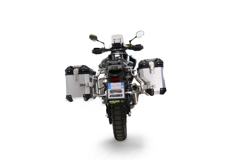 CF Moto 800 MT Touring/Explorer 2022-2024 GPR Tech 38+32L Aluminum Side Cases, Silver with Pannier Holders - photo 3