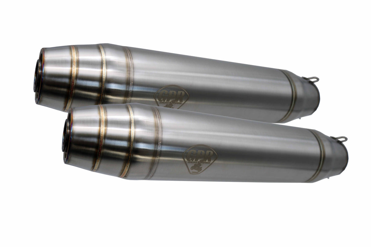 Moto Guzzi 1000 GT 1987-1993 Exhaust GPR Silencers without link pipe Deeptone Inox Cafè Racer