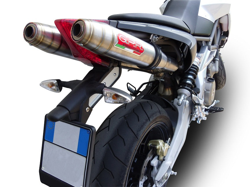 Aprilia Dorsoduro 900 2017-2020 Exhaust GPR Double Slip-on Deeptone Inox