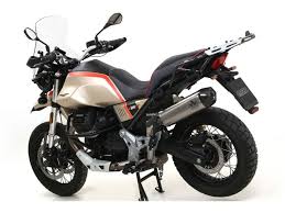 72632PK Arrow Indy Race Exhaust, Titanium with Carbon Cap for Moto Guzzi V85TT 19-23