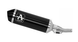 Kit homologado Arrow X-Max/Tricity 300 '21/24: tubo de enlace de acero inoxidable y silenciador Urban de aluminio oscuro con tapa de acero inoxidable negra 53542ann
