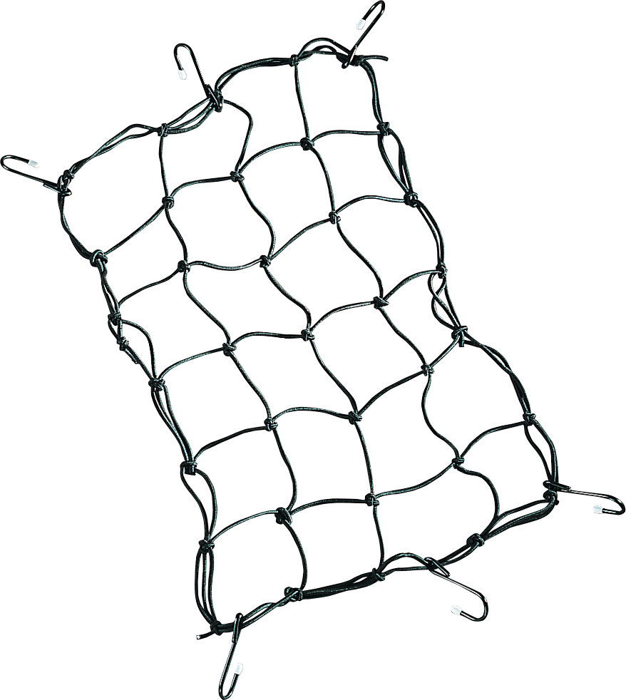 Red de carga DRAG SPECIALTIES - 30 x 43 cm - 6 ganchos - Negra 10-6101B-HC4