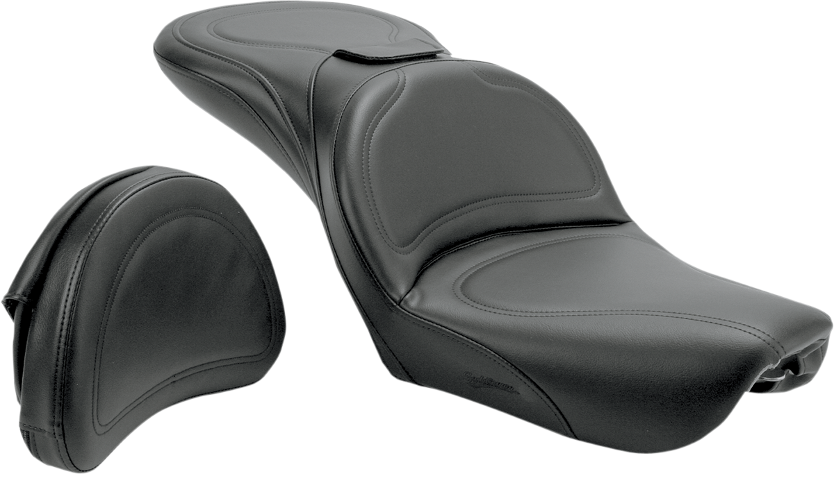 Asiento SADDLEMEN - Explorer - Con respaldo - Cosido - Negro - FXDWG '04-'05 804-05-0301