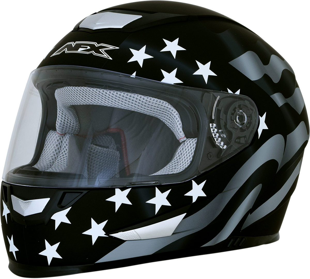 Casco de motocicleta AFX FX-99 - Bandera - Sigiloso - Mediano 0101-11357