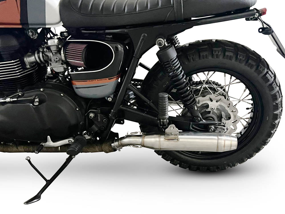 Triumph BONNEVILLE T100 2001-14 Exhaust GPR Double Slip-on Deeptone Inox