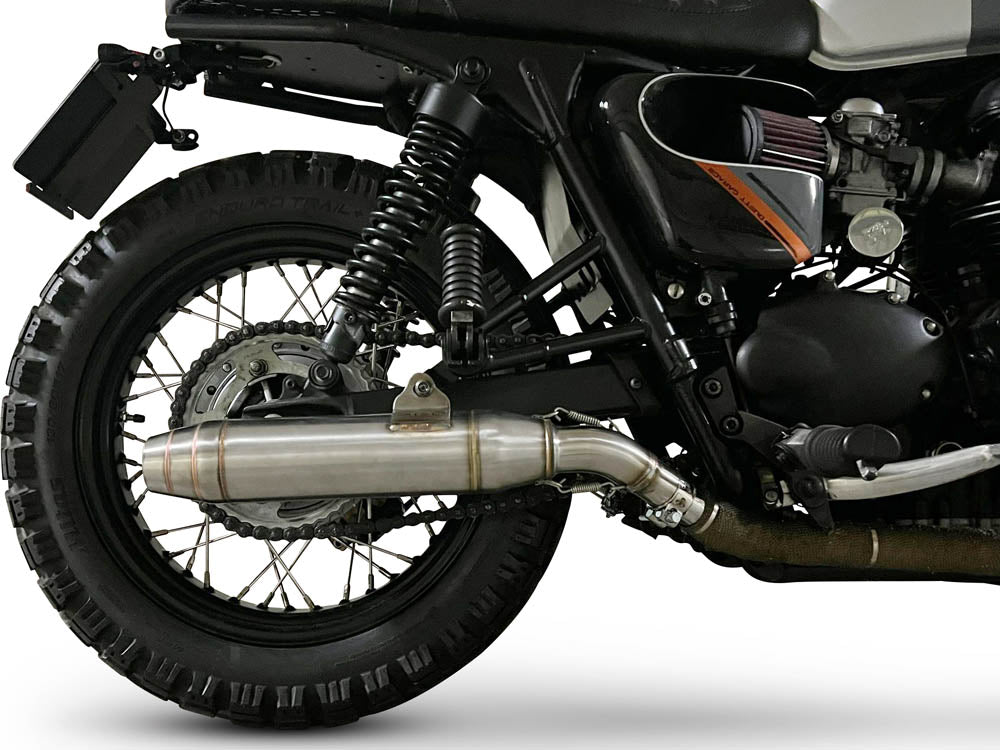 Triumph BONNEVILLE T100 2001-14 Exhaust GPR Double Slip-on Deeptone Inox
