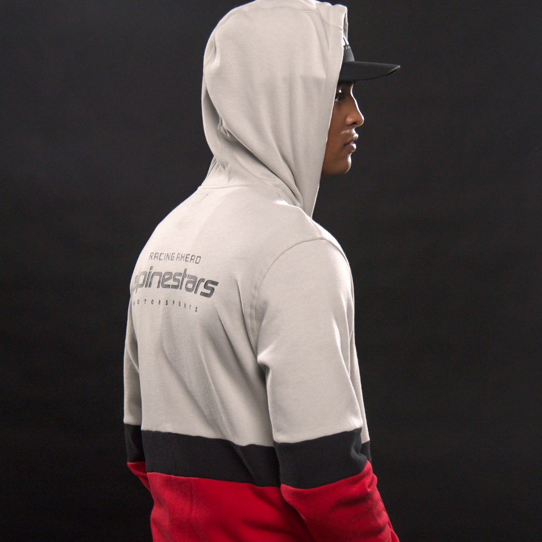 Sudadera con capucha y cremallera Position de ALPINESTARS - Plateada/Negra/Roja - XL 1212530221096XL