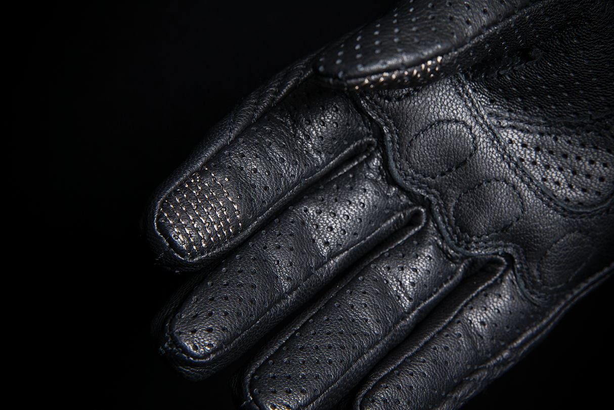 Guantes perforados ICON Pursuit Classic™ para mujer - Negro - Talla grande 3302-0802