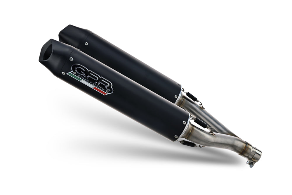 Aprilia Dorsoduro 900 2017-2020 Exhaust GPR Double Slip-on Furore Evo4 Nero
