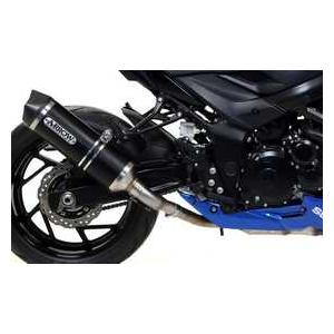 Silenciador de aluminio oscuro homologado Arrow GSR 750 11-16/GSX-S 750 17-25 con tapa de carbono 71776akn