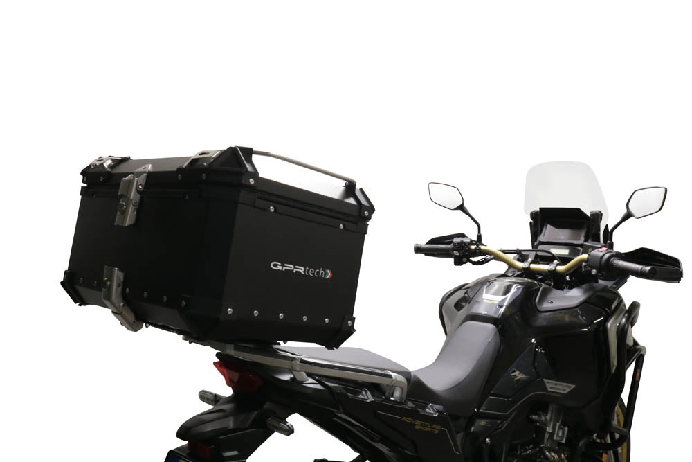 Honda CRF1100L Africa Twin Adventure Sports 2020-2023 GPR Tech 35L Aluminum Top Case, Black with Mounting Plate - photo 1