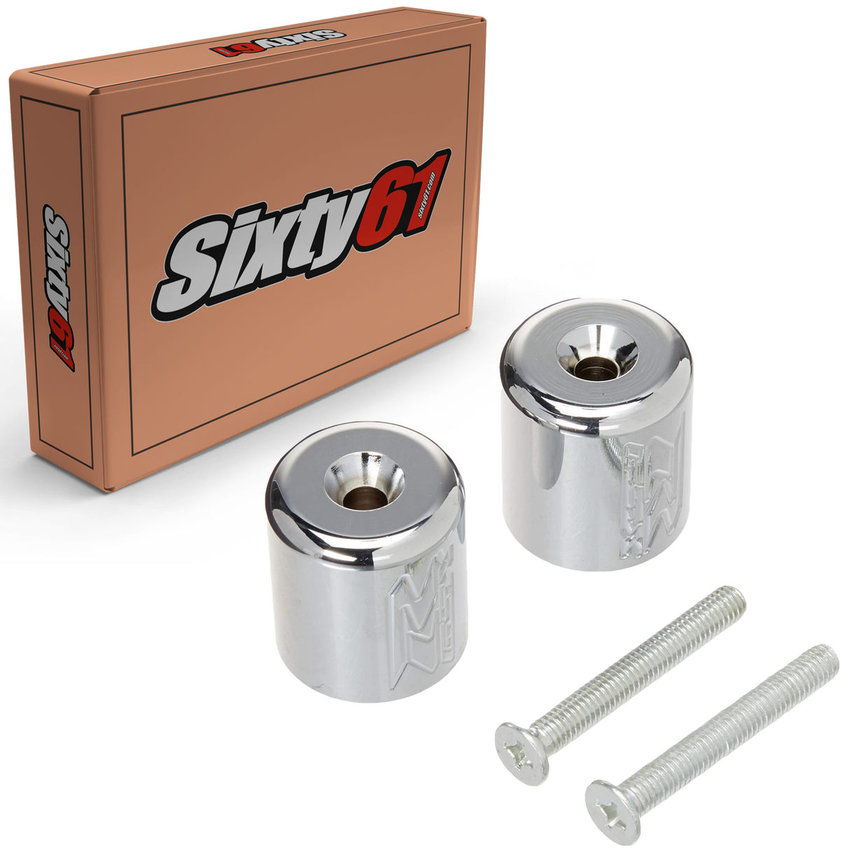 Engraved "GSXR" Bar Ends for Most Suzuki Motorcycles in Chrome