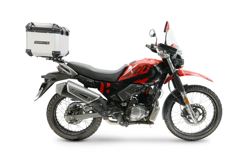 Hero Xpulse 200 4V 2021-2024 GPR Tech 35L Aluminum Top Case, Silver with Mounting Plate - photo 1