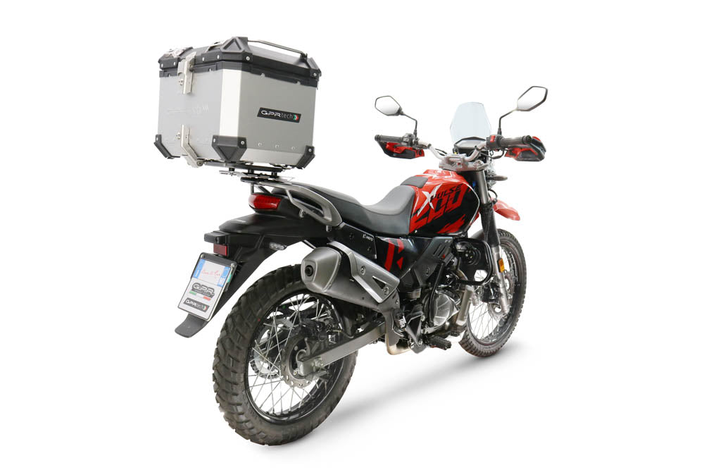 Hero Xpulse 200 4V 2021-2024 GPR Tech 35L Aluminum Top Case, Silver with Mounting Plate - photo 2