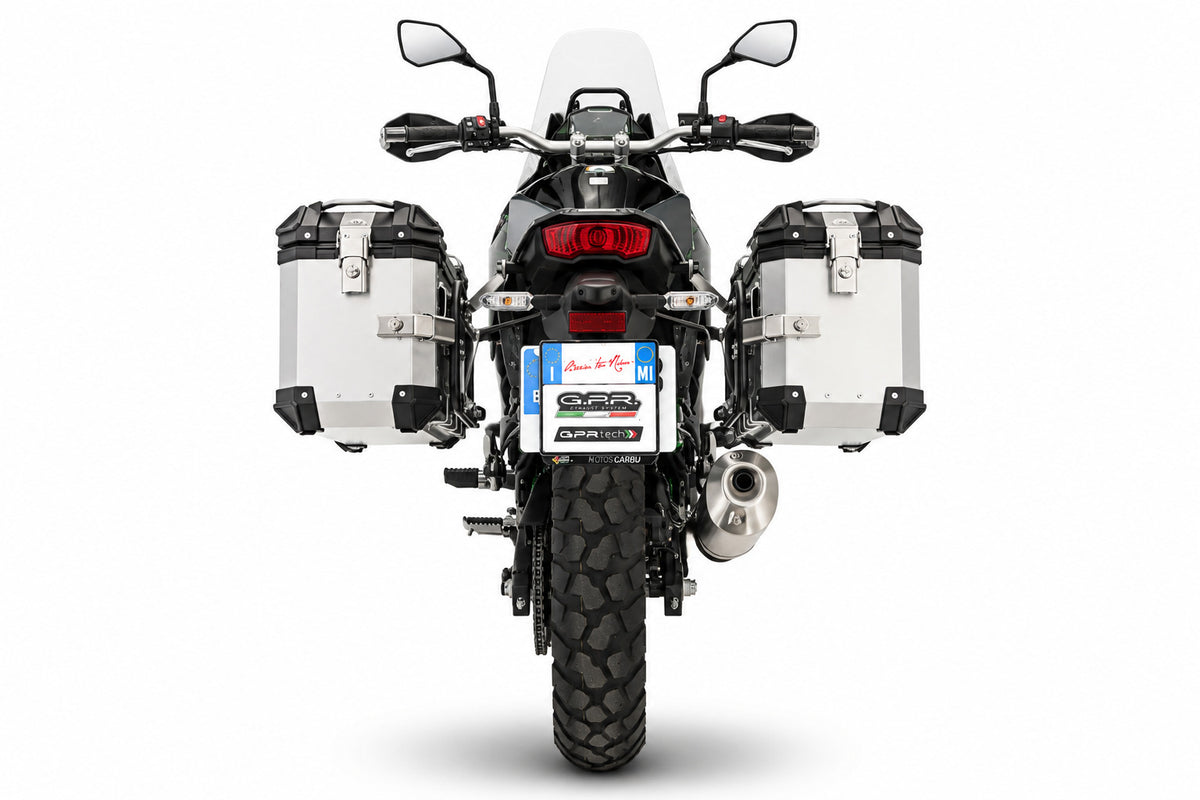 Kawasaki KLE 500 2026-2027 GPR Tech 38+38L Aluminum Side Cases, Black with Pannier Holders - photo 3