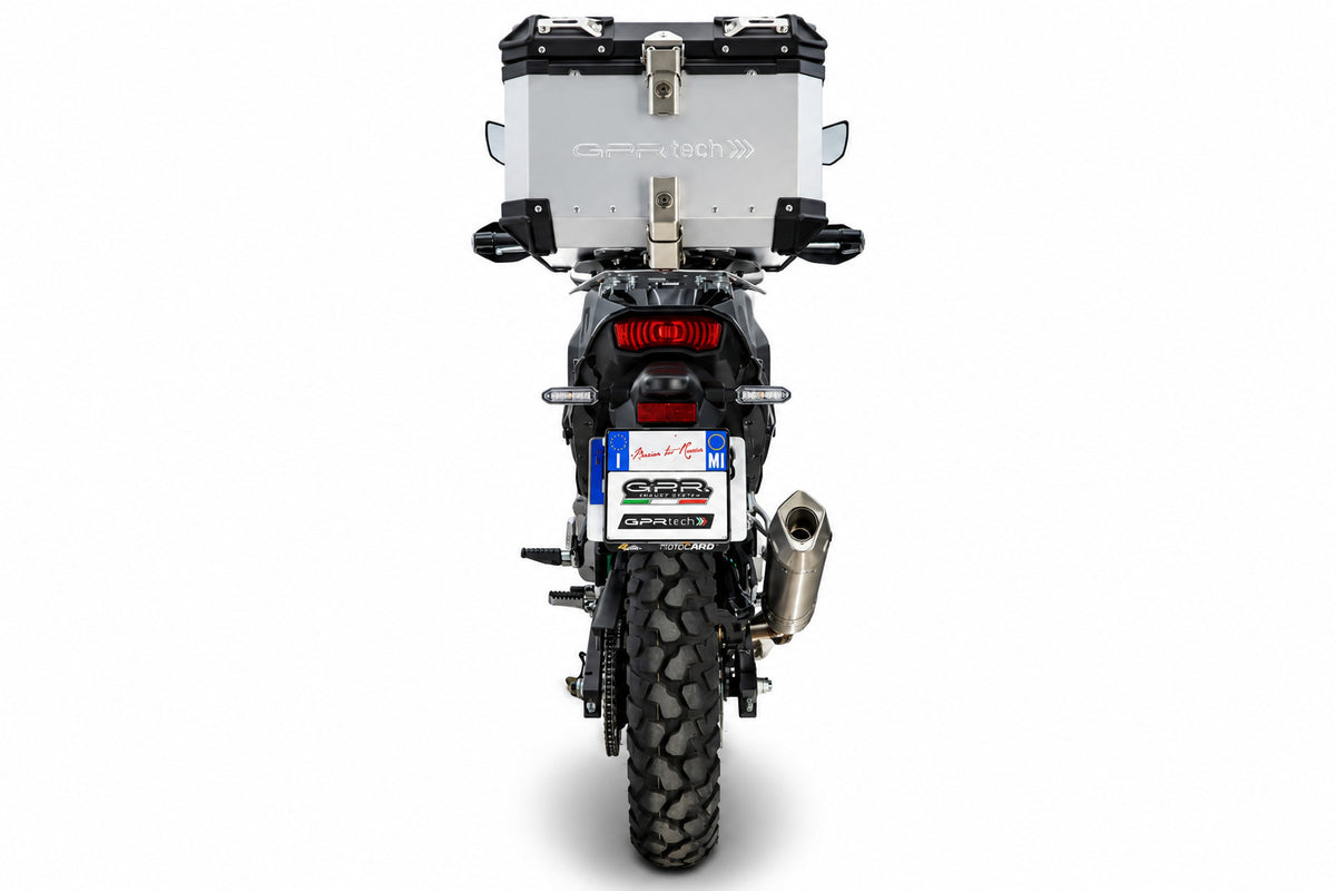 Kawasaki KLE 500 2026-2027 GPR Tech 35L Aluminum Top Case, Silver, with roof rack and mounting plate - photo 4