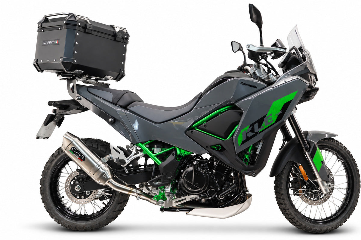 Kawasaki KLE 500 2026-2027 GPR Tech 55L Aluminum Top Case, Black, with roof rack and mounting plate - photo 4