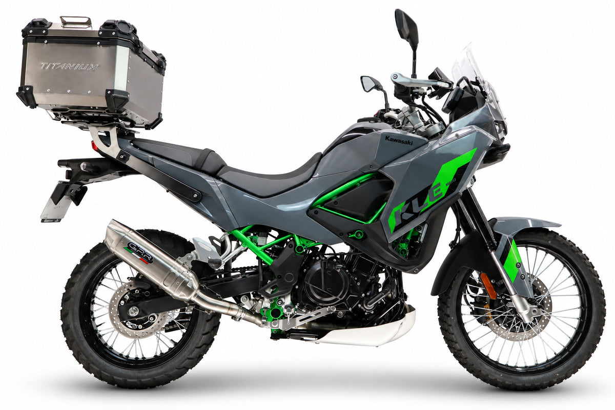 Kawasaki KLE 500 2026-2027 GPR Tech 35L Titanium Top Case, Titanium Natural with Mounting Plate - photo 1