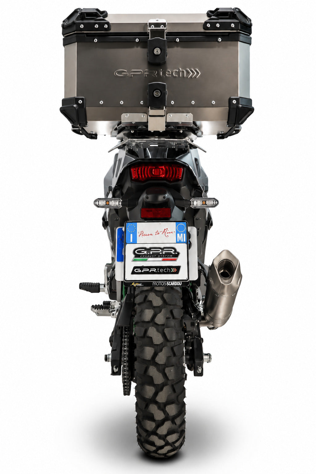 Kawasaki KLE 500 2026-2027 GPR Tech 55L Titanium Top Case, Titanium Natural with Mounting Plate - photo 3