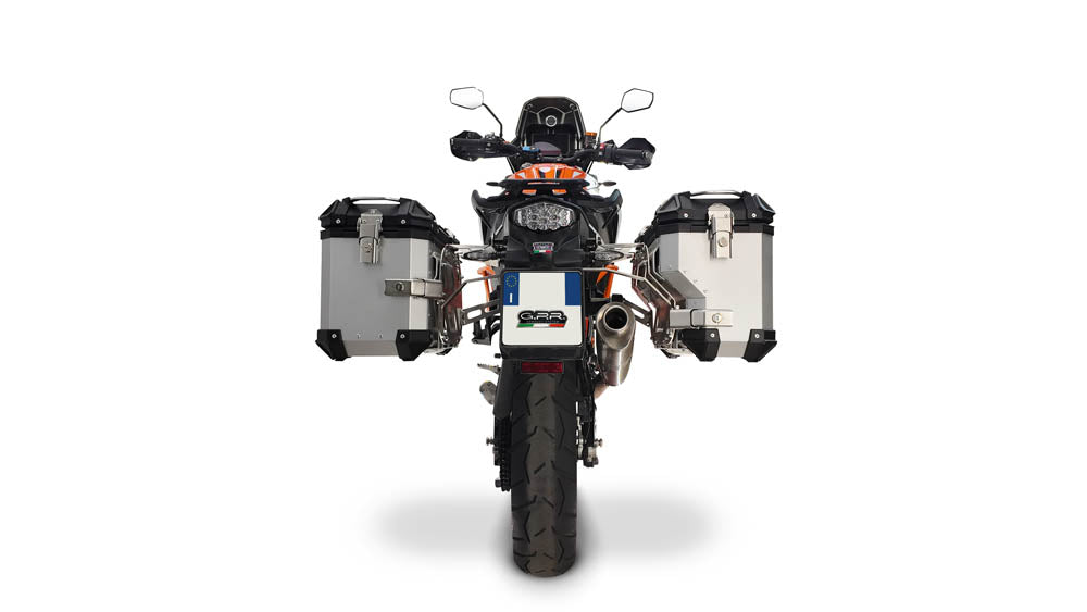 KTM 1190 Adventure 2013-2016 GPR Tech 38+32L Aluminum Side Cases, Silver with Pannier Holders - photo 3