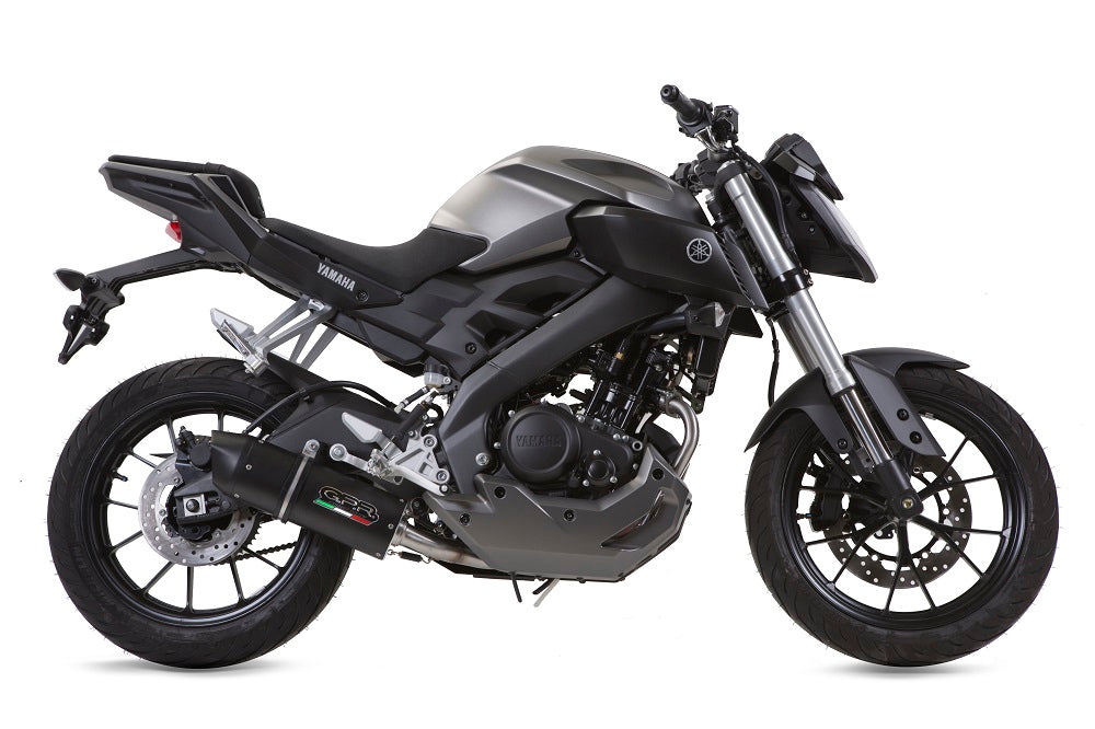 Yamaha Mt 125 2017-2019 Exhaust GPR Full System Furore Nero