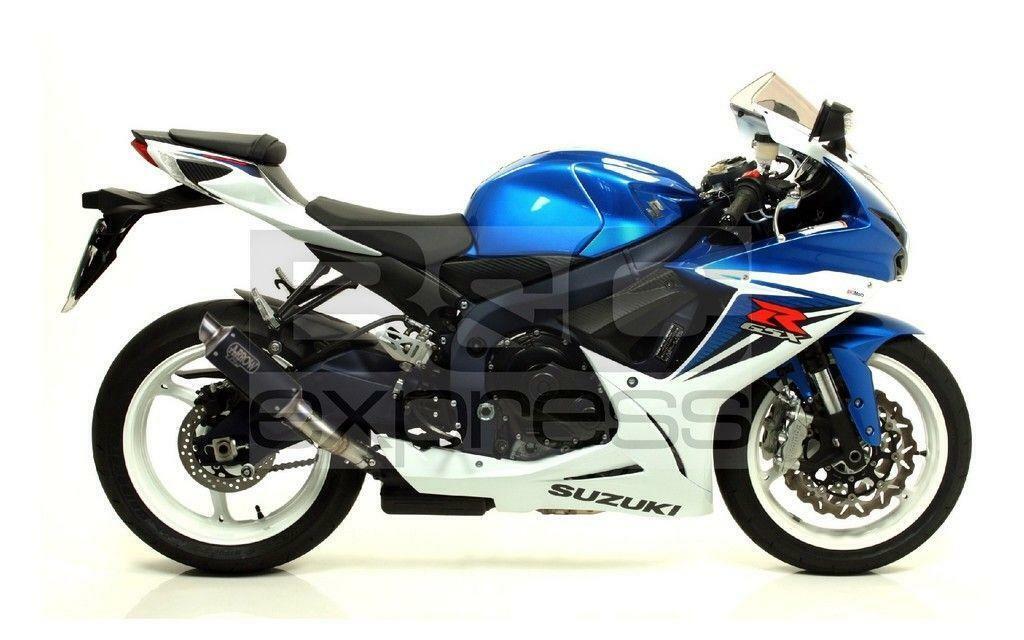 71006gpi Arrow Suzuki GSXR 600 750 11-24 Gp2 Steel Dark Silencer + Link Pipe For Arrow Collectors