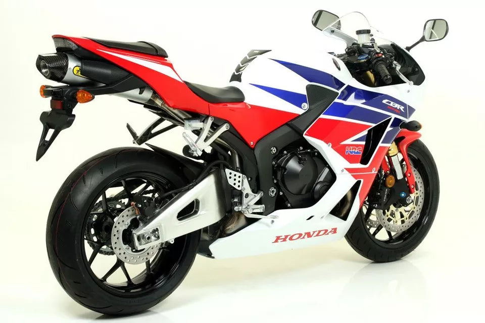 Silenciador de aluminio homologado Arrow Honda CBR 600 RR'13 Indy Race con tapa de carbono para coleccionistas originales y Arrow 71807ak