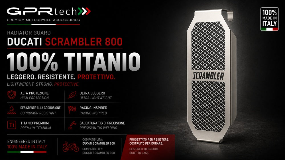 Ducati Scrambler 803 2021-2023 GPR Tech Titanium Radiator Guard - photo 1