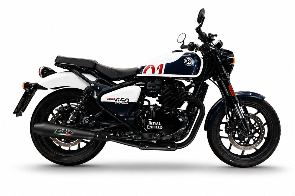 Royal Enfield Shotgun 650 2024-2025 Exhaust GPR Double Slip-on Ultracone Nero