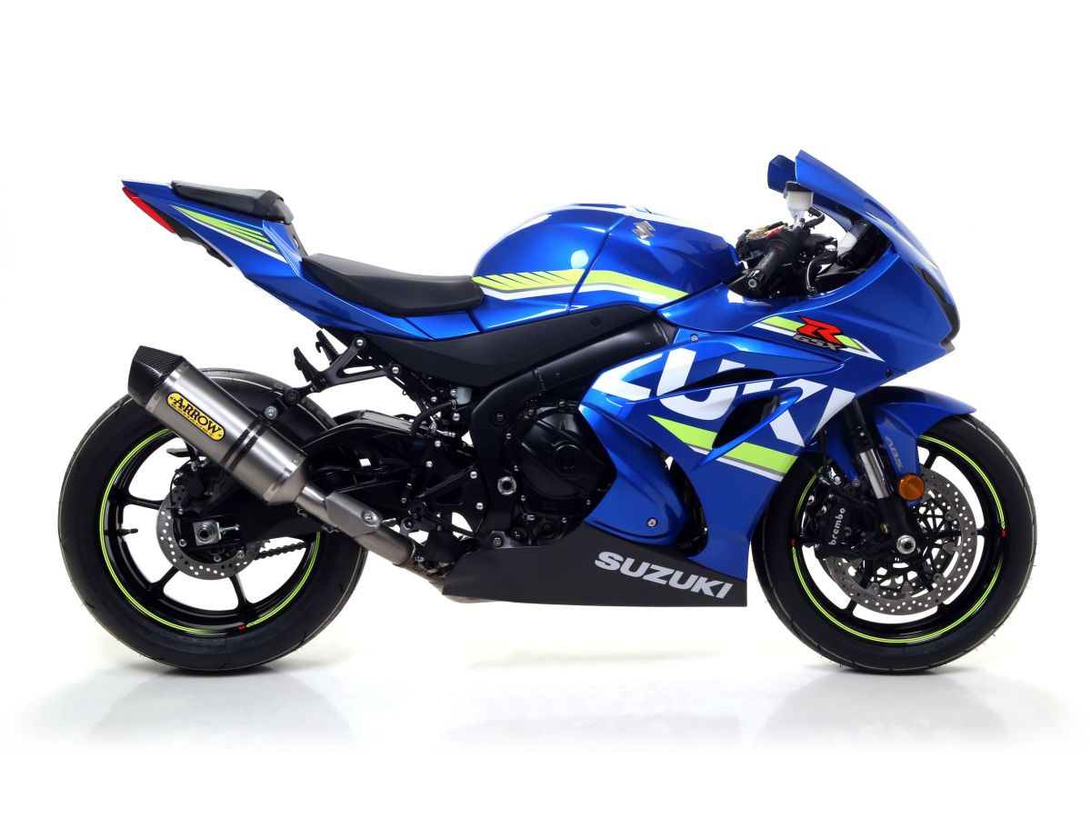 Silenciador Arrow Race Tech de aluminio homologado con tapa de carbono GSXR 1000 R 2017-2024 71855ak