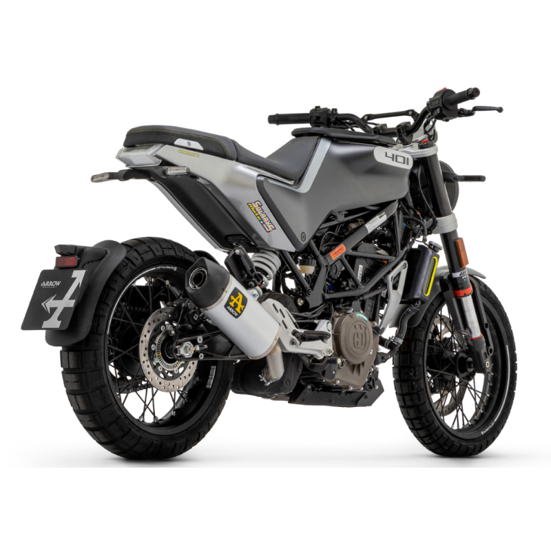 Escape de carrera Indy de aluminio homologado 72631ak Arrow Husqvarna Svartpilen 401 2020-2024 con tubo de conexión soldado