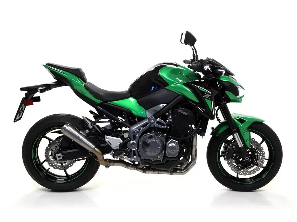 Silenciador de titanio Arrow Kawasaki Z900 2017-2025 homologado Pro Racing + tubo de enlace de acero inoxidable para colectores originales y Arrow 71856pr