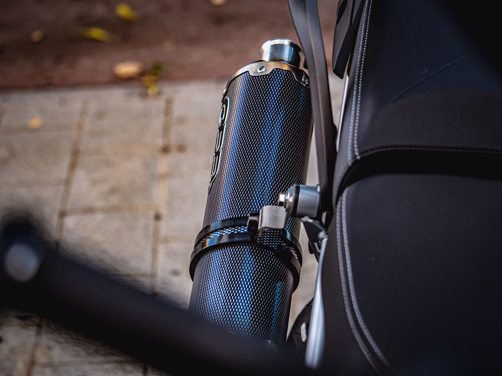 Sistema de escape GPR Triumph Tiger 850 2020-2024, doble amapola, escape deslizante con DB Killer extraíble y tubo de enlace