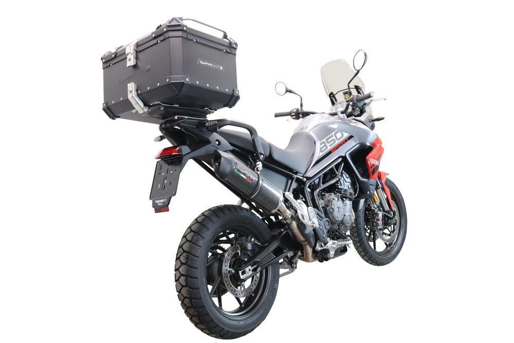 Triumph Tiger 900 GT / Pro / Rally Pro 2024-2025 GPR Tech 55L Aluminum Top Case, Black with Mounting Plate - photo 4