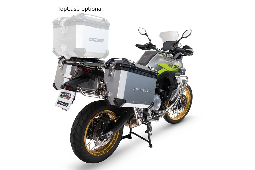 Voge 900DSX 2026-2027 GPR Tech 38+32L Aluminum Side Cases, Silver with Silver Pannier Holders - photo 2