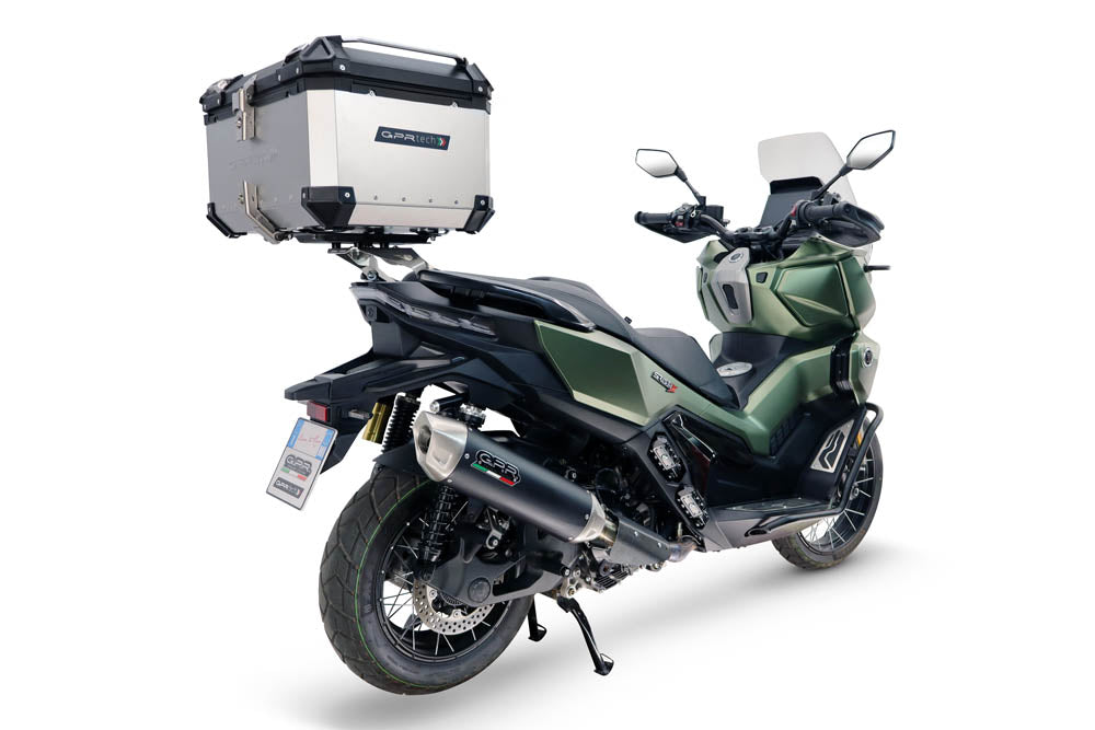 Voge SR 450 X 2026-2027 GPR Tech 45L Aluminum Top Case, Silver, with roof rack and mounting plate - photo 2