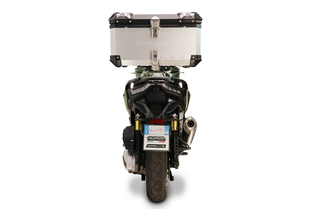 Voge SR 450 X 2026-2027 GPR Tech 45L Aluminum Top Case, Silver, with roof rack and mounting plate - photo 3