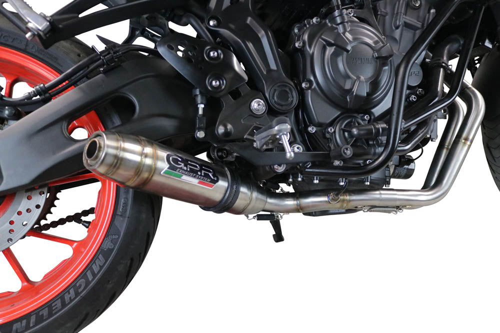Sistema de escape completo GPR Deeptone Inox para Yamaha MT-07 2021-2024