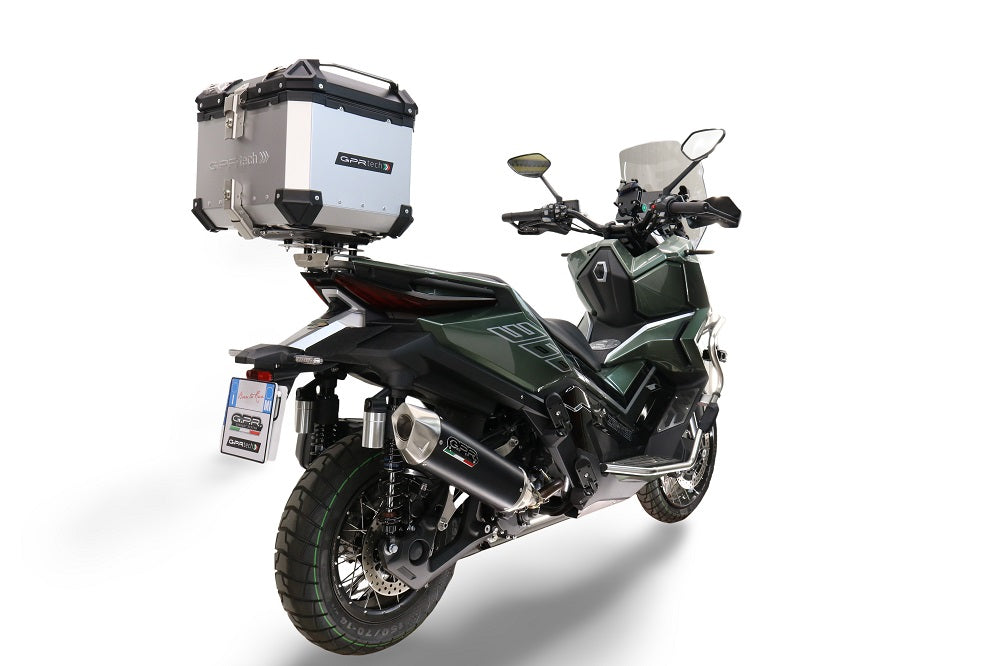 Zontes 368 G 2025-2026 GPR Tech 35L Aluminum Top Case, Silver, with roof rack and mounting plate - photo 2